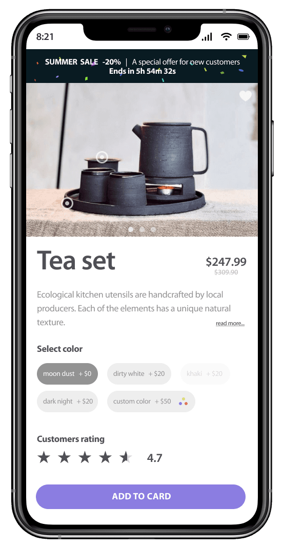 wykonana strona internetowa po wprowadzeniu dodatkowych funkcjonalności i uwag klienta